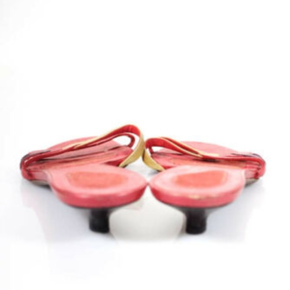 Bottega V Pink Leather Open Toe Sandals Heels 6.5 - Picture 2 of 5